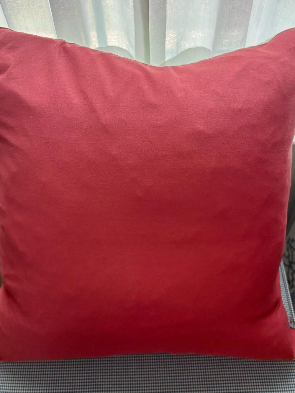 Tropical Palm Flamingo hand embroidery Pillow with feather insert in NEW !